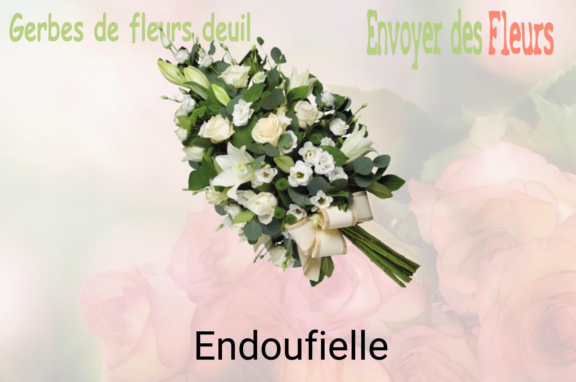 Gerbe de fleurs de deuil livrée à Endoufielle